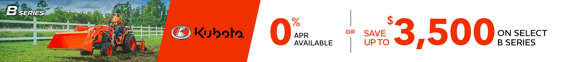 0% APR Available or Save up to $4,000 on select b series